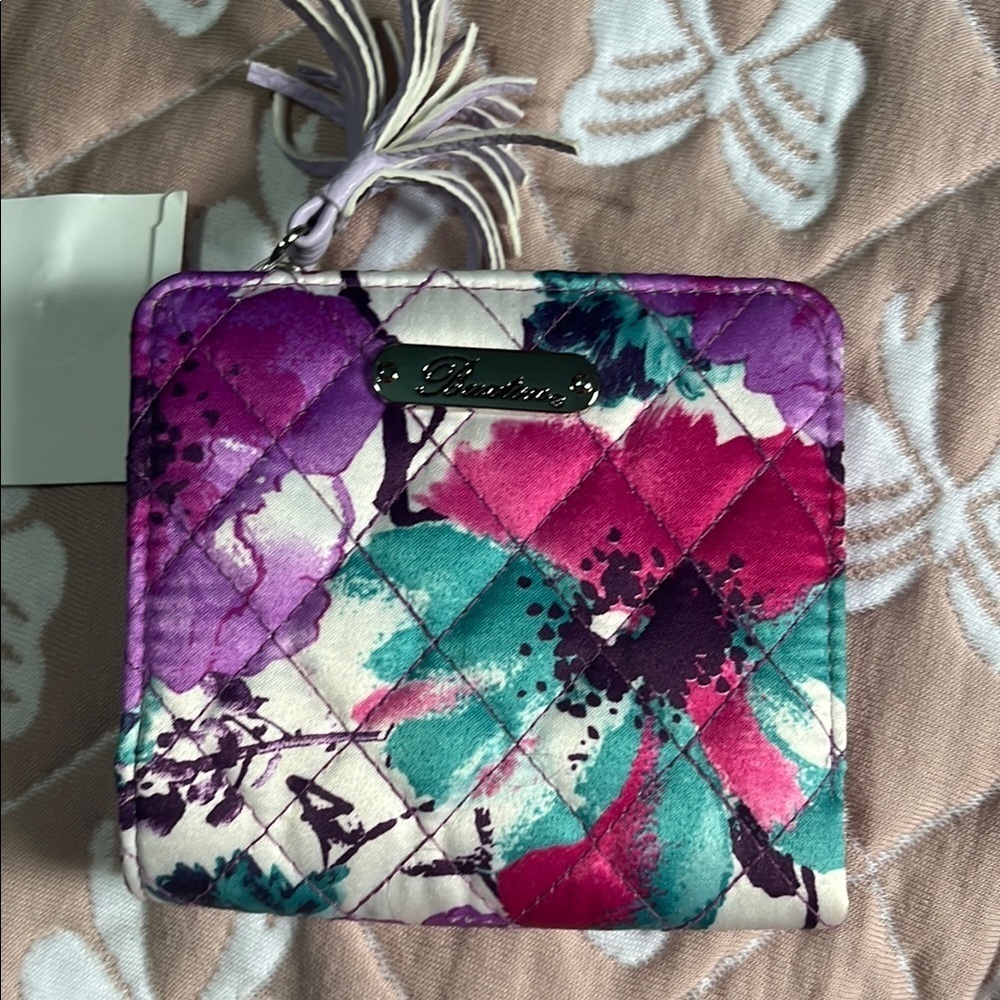 Buxton Purple and Pink Key Card Holder Stylish Accessories
